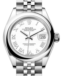 Rolex Lady-Datejust 28-279160 (Oystersteel Jubilee Bracelet, White Roman Dial, Domed Bezel) (m279160-0015)