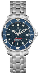 Omega Seamaster Diver 300M 28-2224.80.00 (Stainless Steel Bracelet, Wave-embossed Blue Dot Index Dial, Rotating Blue Ceramic Bezel) (Omega 2224.80.00)