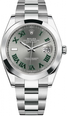 Rolex Datejust 41-126300 (Oystersteel Oyster Bracelet, Slate Roman Dial, Smooth Bezel)
