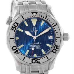 Omega Seamaster Diver 300M 36.25-2053.80.00 (Stainless Steel Bracelet, Wave-embossed Blue Index Dial, Rotating Stainless Steel Bezel) (Omega 2053.80.00)