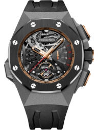 Audemars Piguet Royal Oak Concept 44-26577IO.OO.D002CA.01 (Black Rubber Strap, Black Openworked Dial, Black Ceramic Smooth Bezel) (26577IO.OO.D002CA.01)