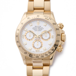 Rolex Daytona 116528 (Yellow Gold Oyster Bracelet, Diamond Dial, White/Gold Subdials)