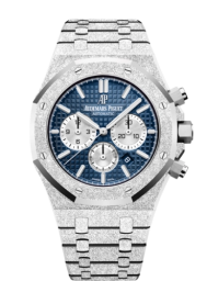 Audemars Piguet Royal Oak 41-26331BC.GG.1224BC.02 (Hammered White Gold Bracelet, Grande Tapisserie Blue Index Dial, Frosted White Gold Bezel) (26331BC.GG.1224BC.02)