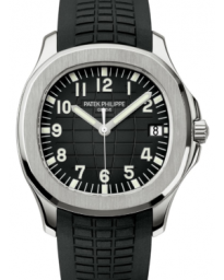 Patek Philippe Aquanaut 40.8-5167A-001 (Tropical Black Rubber Strap, Black-embossed Arabic Dial, Stainless Steel Smooth Bezel) (5167A-001)
