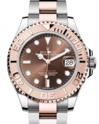 Rolex Yacht-Master 37-268621 (Everose Rolesor Oyster Bracelet, Chocolate Diver Dial, Everose Gold Graduated Bezel) (m268621-0003)