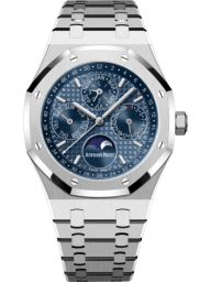 Audemars Piguet Royal Oak 41-26574ST.OO.1220ST.03 (Stainless Steel Bracelet, Grande Tapisserie Blue Index Dial, Stainless Steel Smooth Bezel) (26574ST.OO.1220ST.03)