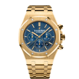 Audemars Piguet Royal Oak 41-26320BA.OO.1220BA.02 (Yellow Gold Bracelet, Grande Tapisserie Blue Index Dial, Yellow Gold Smooth Bezel) (26320BA.OO.1220BA.02)