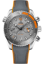 Omega Seamaster Planet Ocean 600M 45.5-215.92.46.51.99.001(Orange/Grey Structured Rubber Strap, Grey Arabic/Index Dial, Rotating Orange Rubber/Grey Ceramic Bezel) (Omega 215.92.46.51.99.001)