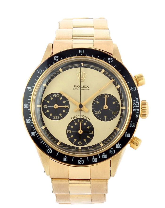 Rolex Daytona 6264 (Yellow Gold Oyster Bracelet, Gold Dial, Black Subdials)