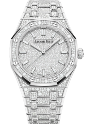 Audemars Piguet Royal Oak 34-77452BC.ZZ.1365BC.01 (Brilliant-cut Diamond Snow-set White Gold Bracelet, Brilliant-cut Diamond Baguette-cut Diamond Index Dial, Brilliant-cut Diamond Snow-set Bezel) (77452BC.ZZ.1365BC.01)