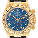 Rolex Daytona 116518 (Black Leather Strap, Blue Dial, Blue Subdials)