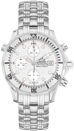 Omega Seamaster Diver 300M 41.5-2598.20.00 (Stainless Steel Bracelet, Wave-embossed White Dot Index Dial, Rotating Stainless Steel Bezel) (Omega 2598.20.00)