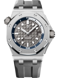 Audemars Piguet Royal Oak Offshore 42-15720ST.OO.A009CA.01 (Grey Rubber Strap, Méga Tapisserie Grey Index Dial, Stainless Steel Smooth Bezel) (15720ST.OO.A009CA.01)