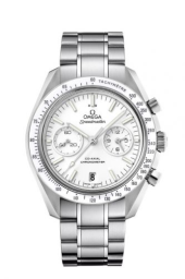 Omega Speedmaster Non-Moonwatch 44.25-311.30.44.51.04.001 (Stainless Steel Bracelet, White Index Dial, White Tachymeter Bezel) (Omega 311.30.44.51.04.001)