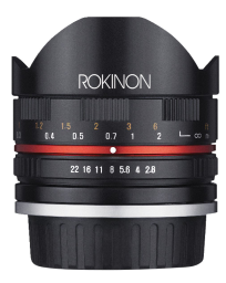 Rokinon 8mm F2.8 Compact Fisheye Lens for Canon EF-M (RK8MBK28-M)