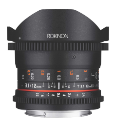 Rokinon 12mm T3.1 Full Frame Fisheye Cine DS Lens for Sony E (DS12M-NEX)