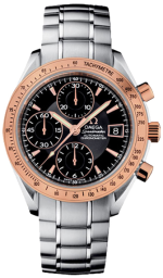 Omega Speedmaster Non-Moonwatch 40-323.21.40.40.01.001 (Stainless Steel Bracelet, Sun-brushed Black Index Dial, Red Gold Tachymeter Bezel) (Omega 323.21.40.40.01.001)