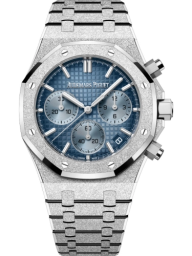 Audemars Piguet Royal Oak 41-26240BC.GG.1324BC.02 (Hammered White Gold Bracelet, Grande Tapisserie Smoked-blue Index Dial, Hammered White Gold Bezel) (26240BC.GG.1324BC.02)