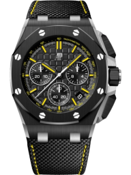 Audemars Piguet Royal Oak Offshore 43-26420CE.OO.A005VE.01 (Black Calfskin Strap, Méga Tapisserie Black Index Dial, Black Ceramic Smooth Bezel) (26420CE.OO.A005VE.01)