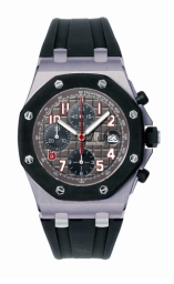 Audemars Piguet Royal Oak Offshore 42-26082TK.OO.D002CA.01 (Black Rubber Strap, Méga Tapisserie Anthracite Arabic Dial, Black Rubber-clad Smooth Bezel) (26082TK.OO.D002CA.01)