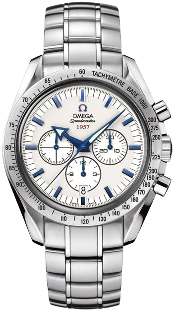 Omega Speedmaster Non-Moonwatch 42-321.10.42.50.02.001 (Stainless Steel Bracelet, Silver-toned Index Dial, Stainless Steel Tachymeter Bezel)