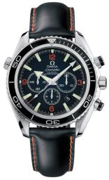 Omega Seamaster Planet Ocean 600M 45.5-2910.51.82 (Black Rubber Strap, Black Arabic/Index Dial, Rotating Black Ceramic Bezel) (Omega 2910.51.82)