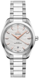 Omega Seamaster Aqua Terra 150M 28-220.10.34.20.02.001 (Stainless Steel Bracelet, Silver-toned Wave-embossed Index Dial, Stainless Steel Bezel) (Omega 220.10.34.20.02.001)