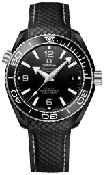 Omega Seamaster Planet Ocean 600M 39.5-215.92.40.20.01.001 (Black Structured Rubber Strap, Black Ceramic Arabic/Index Dial, Rotating Black Ceramic Bezel) (Omega 215.92.40.20.01.001)