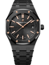 Audemars Piguet Royal Oak 34-77350CE.OO.1266CE.01 (Black Ceramic Bracelet, Grande Tapisserie Black Index Dial, Black Ceramic Smooth Bezel) (77350CE.OO.1266CE.01)