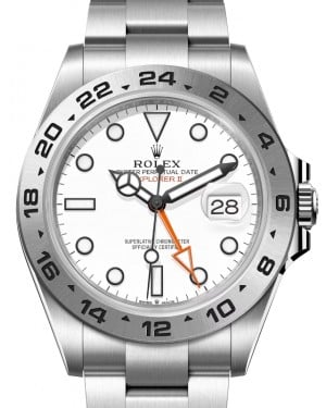 Rolex Explorer II 42-226570 (Oystersteel Oyster Bracelet, White Diver Dial, 24-Hour Graduated Fixed Bezel)