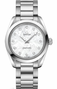 Omega Seamaster Aqua Terra 150M 28-220.10.28.60.55.001 (Stainless Steel Bracelet, White MOP Diamond Index Dial, Stainless Steel Bezel)