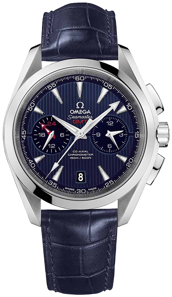 Omega Seamaster Aqua Terra 150M 43-231.13.43.52.03.001 (Blue Alligator Leather Strap, Vertical-teak Blue Index Dial, Stainless Steel Bezel)