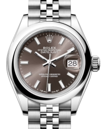 Rolex Lady-Datejust 28-279160 (Oystersteel Jubilee Bracelet, Dark-grey Index Dial, Domed Bezel) (m279160-0009)