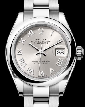 Rolex Lady-Datejust 28-279160 (Oystersteel Oyster Bracelet, Silver Roman Dial, Domed Bezel)