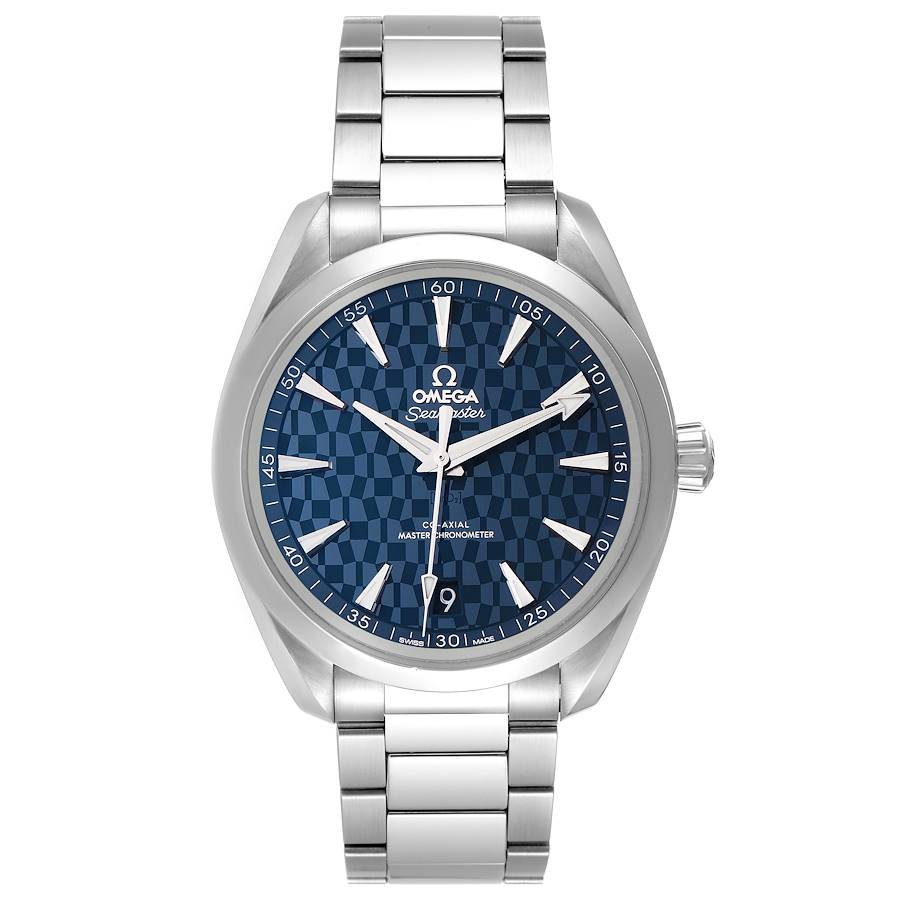 Omega Seamaster Aqua Terra 150M 44-522.12.41.21.03.001 (Blue Structured Rubber Strap, Polished Blue Ceramic Index Dial, Stainless Steel Bezel)