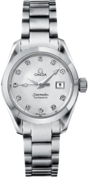 Omega Seamaster Aqua Terra 150M 29.2-2563.75.00 (Stainless Steel Bracelet, White MOP Diamond Index Dial, Stainless Steel Bezel) (Omega 2563.75.00)