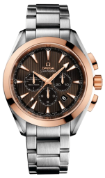 Omega Seamaster Aqua Terra 150M 44-231.20.44.50.06.002 (Stainless Steel Bracelet, Vertical-teak Grey Index Dial, Red Gold Bezel) (Omega 231.20.44.50.06.002)