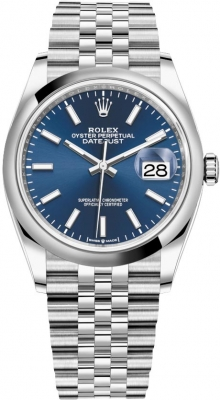 Rolex Datejust 36-126200 (Oystersteel Jubilee Bracelet, Blue-bright Index Dial, Domed Bezel)