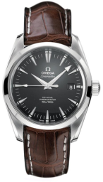 Omega Seamaster Aqua Terra 150M 39.2-2803.50.37 (Brown Alligator Leather Strap, Black Index Dial, Stainless Steel Bezel) (Omega 2803.50.37)