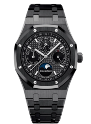 Audemars Piguet Royal Oak 41-26579CE.OO.1225CE.01 (Black Ceramic Bracelet, Grande Tapisserie Grey Index Dial, Black Ceramic Smooth Bezel) (26579CE.OO.1225CE.01)