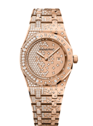 Audemars Piguet Royal Oak 33-67654OR.ZZ.1264OR.01 (Diamond-set Pink Gold Bracelet, Diamond-set Pink Gold-toned Dial, Pink Gold Diamond-set Bezel) (67654OR.ZZ.1264OR.01)