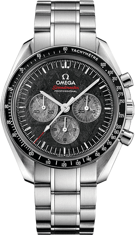 Omega Speedmaster Moonwatch 42-311.30.42.30.99.001 (Stainless Steel Bracelet, Meteorite Index Dial, Black Tachymeter Bezel)