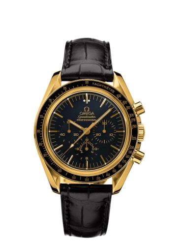 Omega Speedmaster Moonwatch 42-3695.59.31 (Black Alligator Leather Strap, Black Index Dial, Black Tachymeter Bezel)