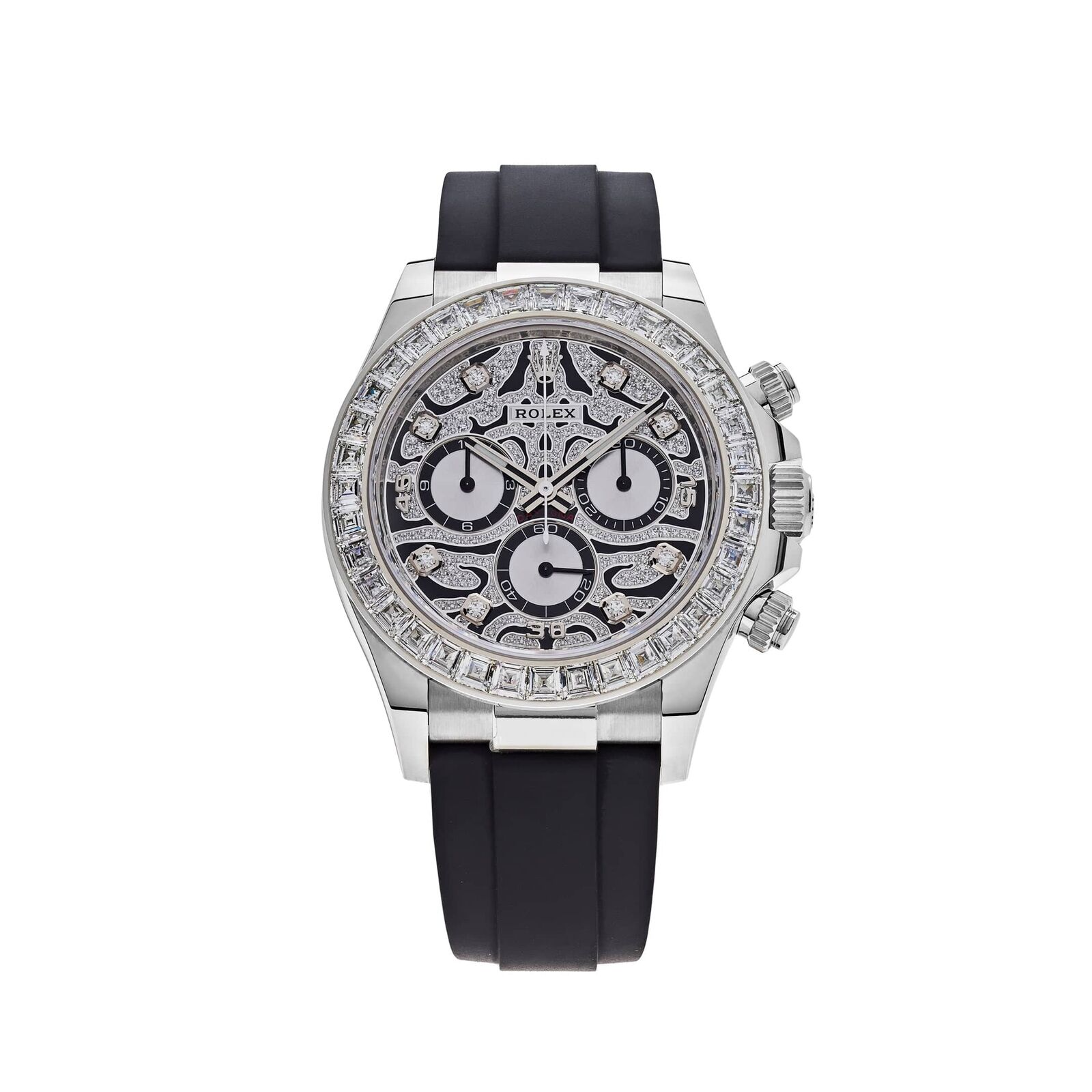 Rolex Daytona 116589TBR (Black Rubber Strap, Diamond Dial, White/Black Subdials)