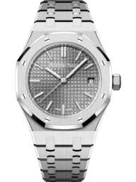 Audemars Piguet Royal Oak 37-15550ST.OO.1356ST.07 (Stainless Steel Bracelet, Grande Tapisserie Grey Index Dial, Stainless Steel Smooth Bezel) (15550ST.OO.1356ST.07)