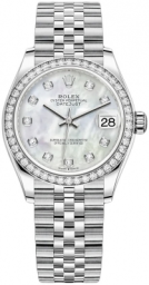 Rolex Datejust 31-278384RBR (Oystersteel Jubilee Bracelet, Gold Diamond-set White MOP Dial, Diamond Bezel)