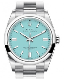 Rolex Oyster Perpetual 36-126000 (Oystersteel Oyster Bracelet, Turquoise-blue Index Dial, Domed Bezel) (m126000-0006)