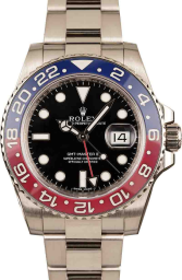 Rolex GMT-Master II 40-116719BLRO (White Gold Oyster Bracelet, Black Nipple Dial, Pepsi Cerachrom Bezel)