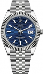 Rolex Datejust 41-126334 (Oystersteel Jubilee Bracelet, Bright-blue Fluted Index Dial, Fluted Bezel) (m126334-0032)