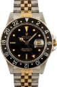 Rolex GMT-Master 40-16753 (Yellow Rolesor Jubilee Bracelet, Black Nipple Dial, Black Aluminum Bezel)